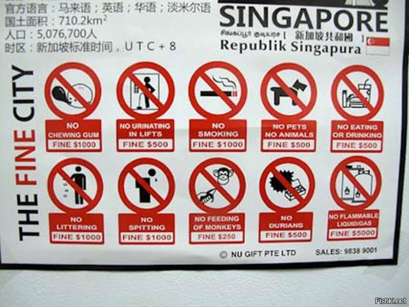 Назовите город,в котором нет свалок и бомжей. В Сингапуре штраф за жвачку - 1000 баксов. И все равно есть свалки в центре города..