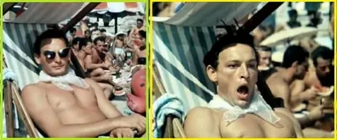 Современная версия слогана: 
Хорошо плывут! 
Кто? 
Та группа в полосатых купальниках…