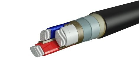 Такие кабели обычно бронированные, так что там повредили не только внешнюю изоляцию...