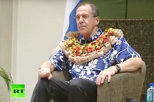 Работа у него такая ) Это называется дипломатия.