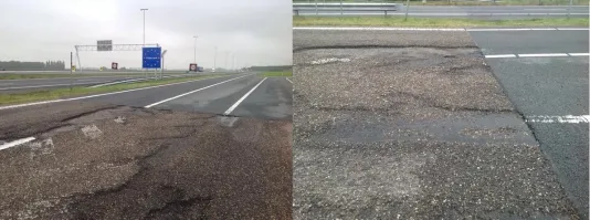 Ты еще в Бельгии не был , у нас качество дорог самое наверное хреновое после Латвии :) сразу чувствуется когда ты переезжаешь границу или с Германия или с Голландией или Люксембургом и Францией , в Бельгии яма на яме , да хрен с ним это но они даже опозорились там что у дворца короля ямы по пол диска . Вот фото из вчерашних новостей , Бельгия-Зеланд ( Голландия ) думаю где граница Бельгии объяснять не нужно :))