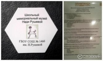 Существует мемориальный музей Нади Рушевой в школе №1466  Москва.