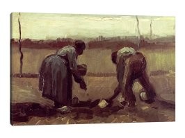 "Крестьянин и крестьянка, сажающие картофель."
(Ван Гог, 1885)