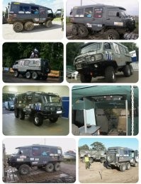 Интересно, что там с раздаткой сделали для привода третьего моста? 

Или от шишиги, с переделкой и добавлением третьего выхода, как на Сундук 6х6.
