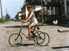 Помню этот тяжеленный стальной "Ветерок")) Он переделывался в двухколесный, был на цельнорезиновых шинах и без нейтральной передачи: чтобы ноги отдохнули, надо было снять их с педалей, а потом ловить эти больно бьющие педали снова. Тем не менее, научился ездить на двух колёсах именно на этой технике))