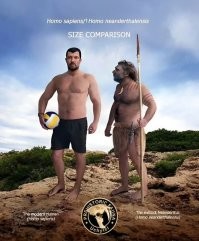 А ничего что у современных европейцев только 2% генов совпадает с генами неандертальцев. И это только у европейцев. У остальных их нет. Многие ученые считают неандертальцев параллельной линией развития сапиенс (но вымершей). 
"В настоящее время признаётся, что эволюция гоминин была не линейной, а, скорее, кустообразной. Часто одновременно существовало по три, четыре и может быть даже больше видов гоминид, в том числе на одной и той же территории. " Википедия.