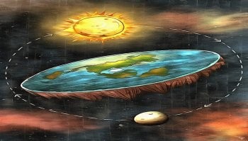 Какая чушь. Всем давно известно, что Земля, Луна и Солнце плоские как блин....