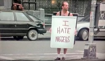 и таблички на шею с описанием законов, которые они напринимали.