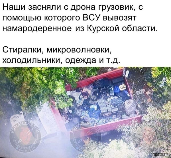 А чего еще ждать от шакалов и всу, когда в составе тех каклотеррористических формирований кто вторгся в Курскую область, преобладают мобилизованные зеки и идейные наци-отморозки с приказами от командиров грабить, убивать, насиловать и творить беспредел в целом на оккупированных территориях?