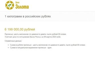 С золотом кидалово какое-то..