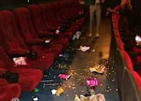 Люди ходят в кинотеатр посмотреть фильм, свиньи чтобы пожрать, поржать и насрать.