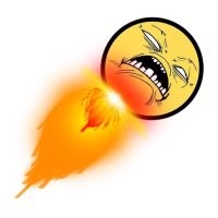 На реактивной тяге улетел.