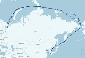 Только тут показан путь до Архангельска, а не до/из СПб.

а вот на последнем скрине верная траектория показана