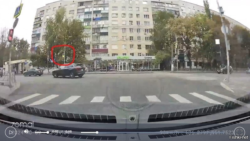 Выезд был уже на желтый, а желтый является запрещающим сигналом, если Вы не в курсе