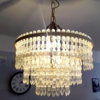 Ой не надо за люстру. В детстве у нас такие были, как на картинке. Каждый месяц снимать все эти долбанные висюльки, мыть их, а потом развешивать обратно было моей обязанностью. Как же я был рад, когда их поменяли на другие!