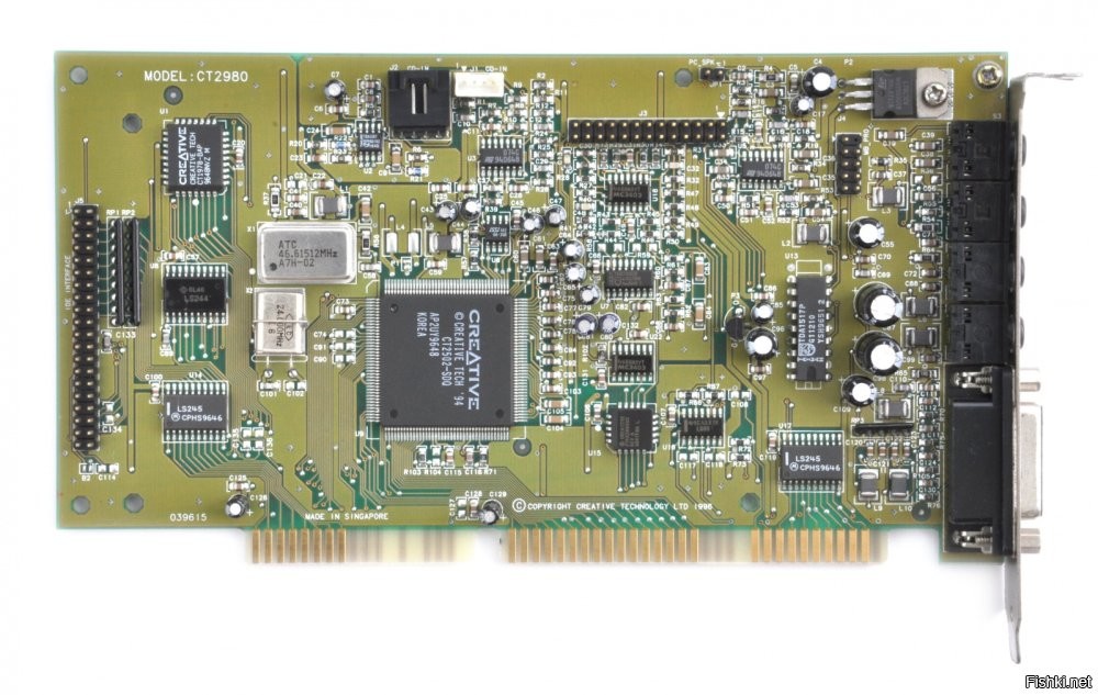 Ну и конечно же  Sound Blaster от Creative на ISA?

PCI вроде бы появились только на 80486 мамках...