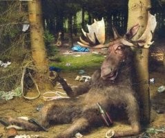 Короткое, но яркое приключения лося в мастерской