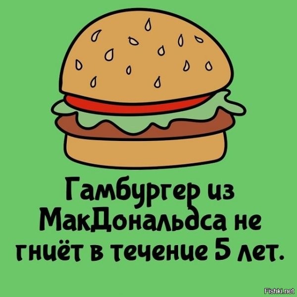 Не весь гамбургер, а булка для гамбургера. Да и то, если будет храниться отдельно. Начинка по-любому сгниёт раньше.