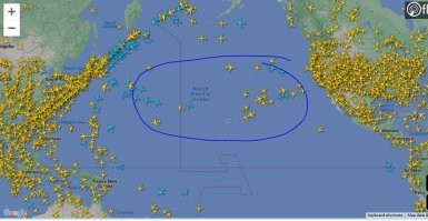 Да, про север понятно. Это я знаю, что через север маршрут короче. Первый полет из России в Северную Америку был через север. В то время не было диспетчеров, и пилоты шли десятки часов по своей навигации, которая в то время была далека от идеала. Читал.
А вот через океан - летают, и еще как. Есть у самолетов показатель, я уже не помню, как он называется.. Там то ли класс, то ли уровень... короче, измеряется расстоянием, которое он сможет пролететь при отказе одного двигателя. И те классы, которые способны дотянуть до берега из любой точки маршрута над водой, допускаются для полетов напрямую через океан. 
Черт, вот только не помню, как это называется.......