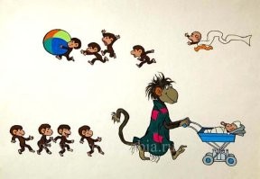 Обезьяны напали на мужчину с ребёнком и украли коляску