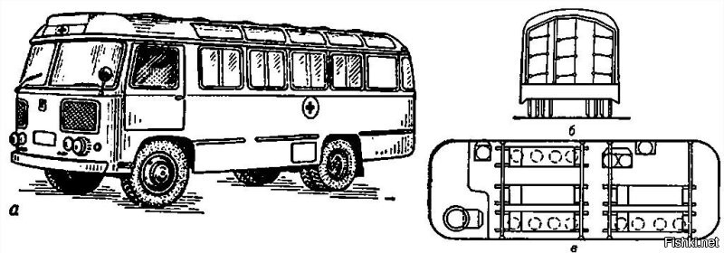 Так в СССР можно было сделать с любым гражданским автобусом. В ЛАЗах и ПАЗиках были люки для более удобной погрузки носилок