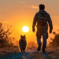 Мужчина наткнулся в гараже на спящего енота