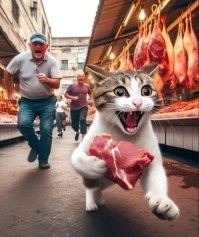 Добавлю каплю  кошачьего экшена .