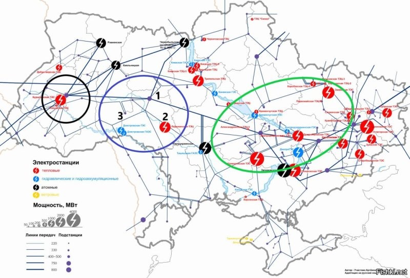 Удары по украинской энергетике  ноябрь-декабрь 2024
Зеленый овал - это сегодняшнее райнирование ударов по ТЭС. 
Приднепровская
Криворожская (Зеленодольская)
Кременчугская
Славянская
Николаевская
Харьковская

И добавили двум из прошлого ноябрьского (синий) и декабрьского (черный) ударов - черный и синий овалы 
Ладыженская ТЭЦ - крупнейшая электростанция в синем овале
Бурштынская ТЭС крупнейшая 
электростанция в черном.