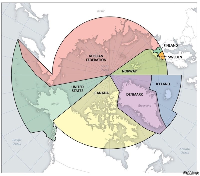 Так ему именно что юридический контроль нужен, чтобы на соответствующий сектор Арктики претендовать. И про Канаду и Шпицберген разговоры - из той же оперы. Если всё выгорит, сектор США даже побольше российского будет.
