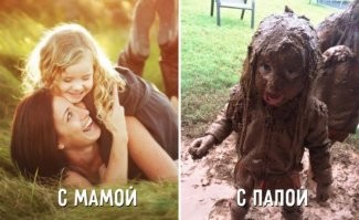 Отец очистил машину от снега собственным ребенком