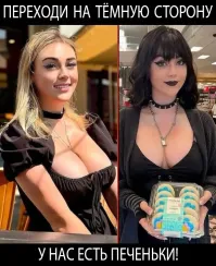 Хоть у тёмной стороны печеньки, но светлая сторона посимпатичнее будет