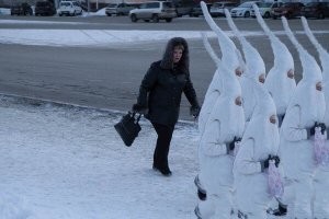 Зря спалились! 
Сказали бы, что это костюмы сперматозоидов - и, глядишь могло прокатить!