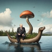 Ленин-гриб и Несси в Бермудском треугольнике.