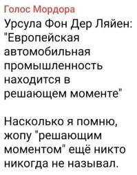 Ну частенько гейропейские карьеристы могут назвать жопу "решающим моментом".