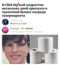 В США беглый подросток несколько дней прятался в туалетной бумаге посреди супермаркета