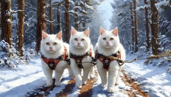 Тоже малость поигался.  Запрячь котов в сани так и не полкчилось.