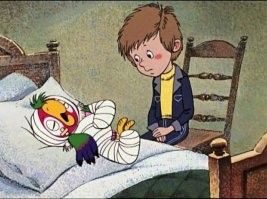 Попугай притворяется, что заболел