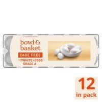 Bowl & Basket Cage Free White Eggs, Extra Large, 12 count, 27 oz
$5.99
$0.50 each