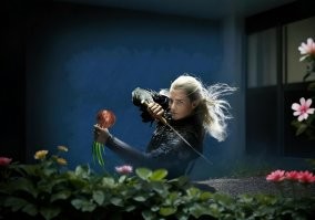 Лучник идеально рассчитывает момент для выстрела