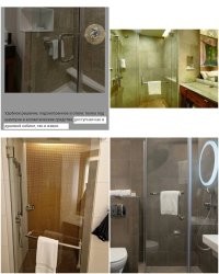 Это душевая кабина. Там вода, по определению, будет течь. 

Кран смесителья видно. 

А полотенце... Их в гостиницах так вешают иногда.