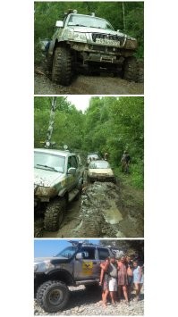 Ага. От 74. Сзади от 4ранера/Хайлюкса. 
Пары 5.29, поэтому пришлось и задний менять. Тогда на китайский мост таких ГП не было.