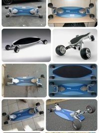 Четверть века назад, прокатился (на выставке) на скейтборде от БМВ.
Тогда это был эксклюзив, а сейчас продают.

И да, поворотников там нет.