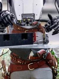 Там два револьвера на поясе, вообще-то.