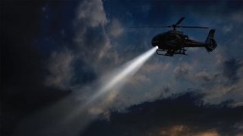 Для этого у них вертолёты есть с прожектором.