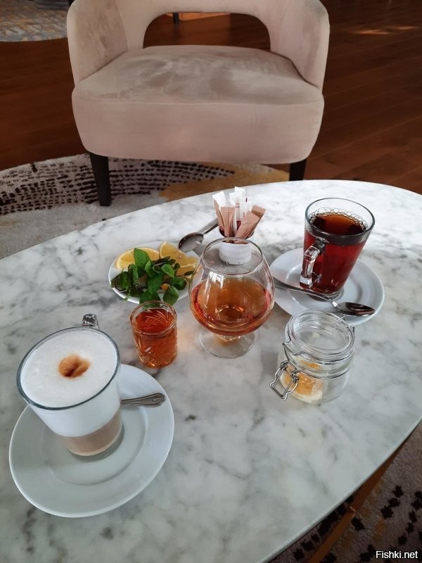 Чай и кофе с коньяком