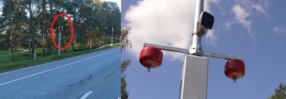 Именно в этом месте, около Porto Resort, установлены два фоторадара. Один обычный, который контролирует скорость и только в случае её превышения, накажет вас и за страховку, и за техосмотр, и за то, есть ли положенные по закону платежи. Другой фоторадар средней скорости (с двумя красными датчиками), вот он отслеживает все машины и независимо от скорости, вам придётся заплатить штраф за отсутствие ТО, страховки и т.д. (если у вас их нет). Они выставляются парами (второй около моста через Гаую). Была статья про то, как один деятель ехал без страховки из Смилтене и на его пути попались три радара средней скорости - пришлось раскошелиться на 1050 евро (3*350)!