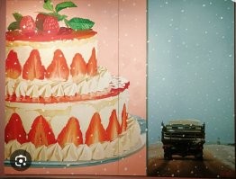 Знаете, я тоже не особенный поклонник совриска, но одна картина перевернула мое представление о нем. В Самарском филиале "Третьяковки".... Все становится иначе, если понять, что грузовик реален, а торт - это рекламный баннер над дорогой...