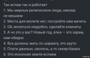 Этапы паразитического проникновения муслимов в социум..