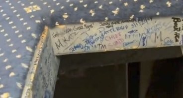 Там походу притон для наркоманов, что ли? Всё исписано как в подворотне.