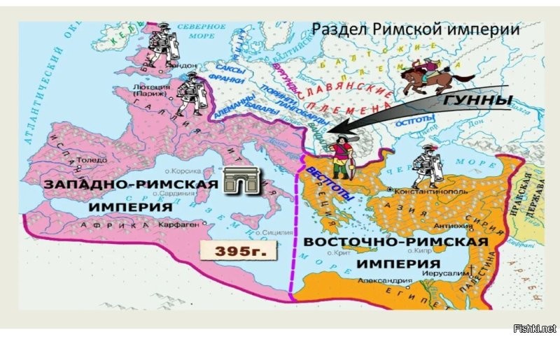 И делится на две половины.